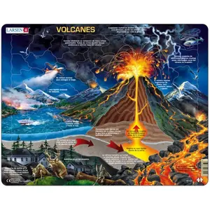 Larsen Puzzle Cadre - Volcanes (en Espagnol) NB2-ES pas cher