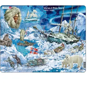 Larsen Puzzle Cadre - Verso il Polo Nord (en italien) NB7-IT pas cher