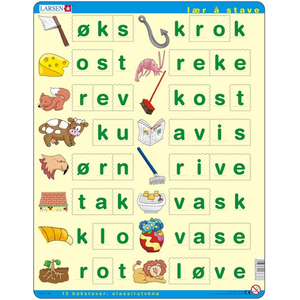 Larsen Puzzle Cadre - Lær å lese (små bokstaver) (en Norvégien) LS37 pas cher