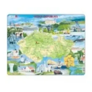 Larsen Puzzle Cadre - Carte de la République Tchèque (en Tchèque) K76