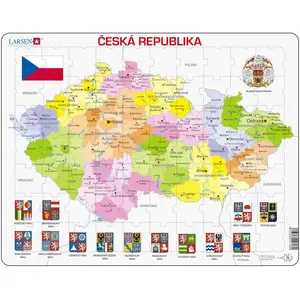 Larsen Puzzle Cadre - Carte de la République Tchèque (en Tchèque) K48-... pas cher