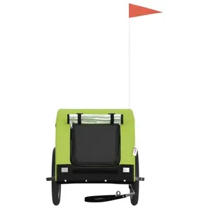 Remorque de vélo pour chien CUQUE - Vert et noir - Tissu Oxford et fer... pas cher