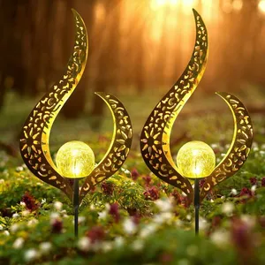 LABLANC Lampes Solaires De Jardin Avec Solar Flame Lights Lot De 2 Dec... pas cher