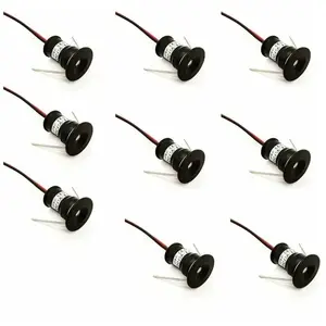 LABLANC Noir Lot de 9 mini spots led 12 v 1 w encastrables au plafond pour cuisine, escalier, placard, couloir, éclairage diy, blanc chaud, blanc froid, pas cher