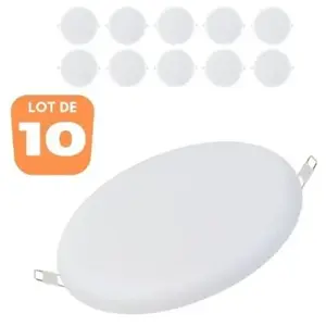 HOROZ ELECTRIC Lot de 10 spots smd led sans cadres 8W 6400K pas cher