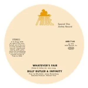 Billy Butler & Infin - Whatever's Fair / Simple Things [Vinyl] pas cher