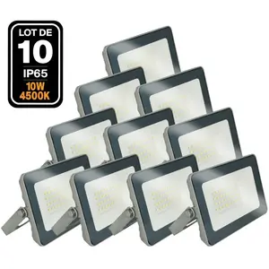 EUROPALAMP 10 Projecteurs LED 10W ProLine 4000K Haute Luminosité pas cher