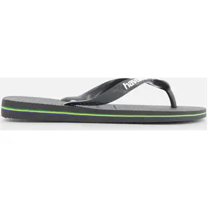 Comparateur de prix : Havaianas Tongs Logo Brésil Homme - Black, Black 43/44