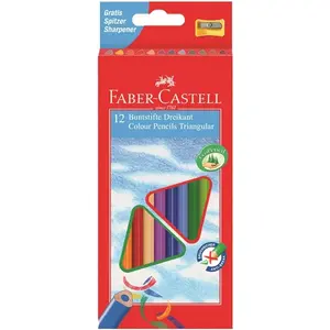 Faber-Castell Faber Castell 120523 - Crayons de couleur triangulaires Eco - Coffret 12 pièces pas cher