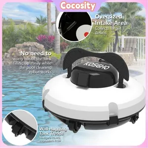 Cocosity Robot nettoyeur de piscine sans fil avec fonction de stationnement automatique à double moteur pas cher