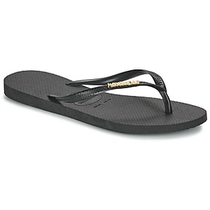 Havaianas Tongs Havaianas Slim Logo Metallic Noir - 39 - 40 pas cher