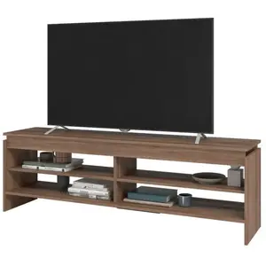 BRV Meuble tv 65 Pouces Châtaignier 5 Niches 153 cm l 153 h 49 p 35 cm pas cher