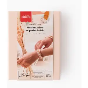 La Petite Epicerie DIY SIERADENKIT " MY HEISHI BEAD BRACELETS/MIJN HEISHI KRAALARMBANDEN" 178g H14.5xW11xL3.5cm | Creatieve | Hobbyset | sieraden | kinderen en volwassenen