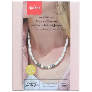 La Petite Epicerie DIY SIERADENKIT "MY HEISHI AND JASPER BEAD NECKLACE/MIJN HEISHI EN JASPER KRALEN KETTING" 179g H14.5xW11xL3.5cm | Creatieve | Hobbyset | sieraden | kinderen en volwassenen