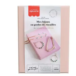 La Petite Epicerie DIY SIERADENKIT " MY SEED BEAD JEWELRY/MIJN ZAADKRALEN SIERADEN" GROEN H14.5xW11xL3.5cm | Creatieve | Hobbyset | sieraden | kinderen en volwassenen