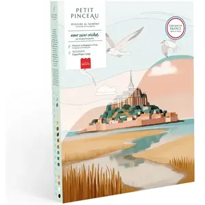 La Petite Epicerie Painting by Number Kit "MONT SAINT-MICHEL" 329g H33xW25.5xL3.5cm genummerde schilderijenset | Creatieve | Hobbyset | kinderen en volwassenen