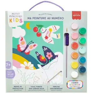 La Petite Epicerie Schilderen op nummer Kit voor kinderen  Printemps  300g H33xB25,5xL3,5cm genummerde schilderijenset | Creatief | Hobbyset | kinderen en volwassenen