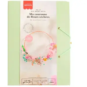 Kit DIY home deco La Petite Epicerie Ma couronne de fleurs sécheés pas cher