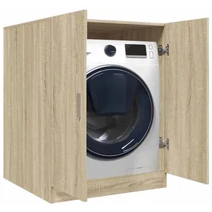 Meuble lave-linge - vidaXL - Chêne sonoma - 705x715x915 cm - 2 portes pas cher