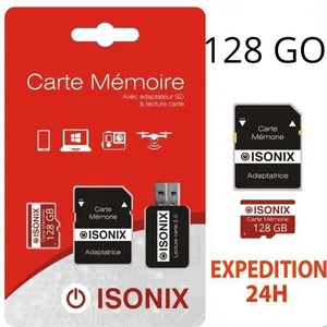 ZISONIX Carte Micro-SD - ISONIX - 128 Go - Classe 10 - Compatible smar... pas cher