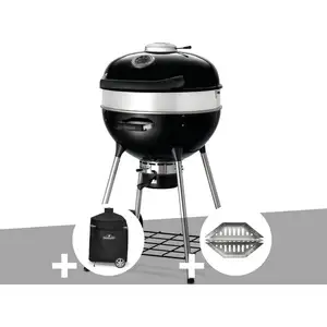 Barbecue à charbon - NAPOLEON - Charcoal Kettle Pro 57 cm - Housse de protection - 2 paniers à charbon - Noir