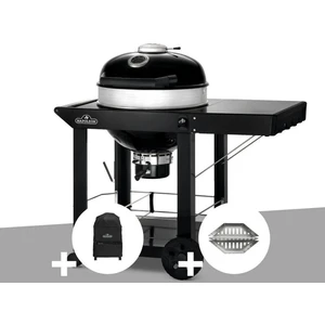 Barbecue à charbon Kettle Pro 57 cm sur chariot + Housse de protection + Lot de 2 paniers à charbon - Napoleon pas cher