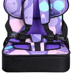SALALIS Siège d'auto convertible Siège de voiture rehausseur à dossier haut siège de bébé Convertible en auto embase Violet pas cher