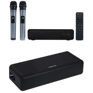 FONESTAR Barre de son portable - UHF - 30W - 2 microphones sans fil - Bluetooth 5.0 - Effet d'écho pas cher