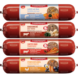 Fleischeslust 8 x 400 g pour chien - lot mixte II (4 variétés) pas cher