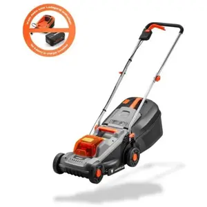Tondeuse à gazon sans fil 20V sans batterie ni chargeur, 30 L, 30 cm, silencieuse/légère FUXTEC FX-E1RM20ECO pas cher