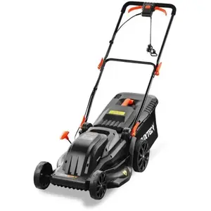 FUXTEC Tondeuse Électrique FX-RME43, 43cm, 45L, Hauteur 25-75mm, 1200W... pas cher