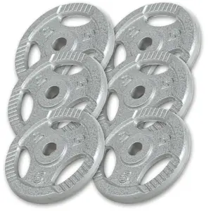 Gorilla Sports Gewichten - Set 30 kg - Gripper Gietijzer - 30 mm - 6 x 5 kg pas cher