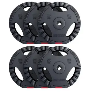 Gorilla Sports Halterschijven 4 x 5 & 4 x 2,5 kg - Gripper Kunststof - 30 mm pas cher