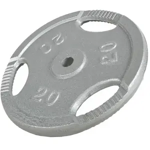 Comparateur de prix : Gorilla Sports Gewichtsschijf - Halterschijf - 20 kg - Gripper Gietijzer - 30 mm