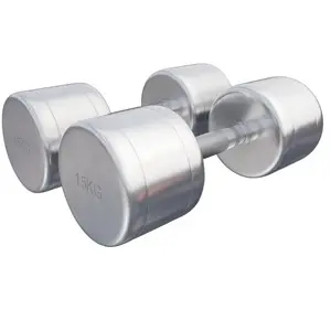 Gorilla Sports Dumbellset 30 kg - 2x15 kg - Halterset - Vaste dumbbells - Chroom pas cher