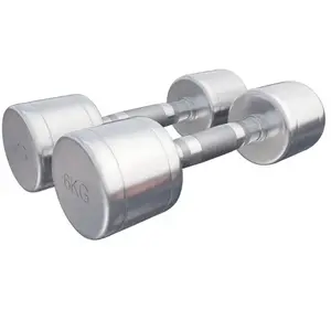 Gorilla Sports Dumbellset 12 kg - 2x6 kg - Halterset - Vaste dumbbells - Chroom