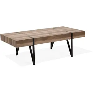 BELIANI Table basse rectangulaire marron ADENA pas cher
