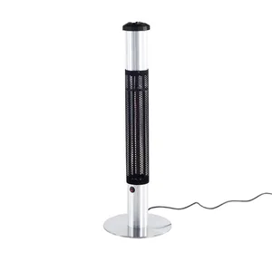 BELIANI Chauffage d'Extérieur Electrique Long 38 x 38 x 110 cm Halogène à Infr... pas cher