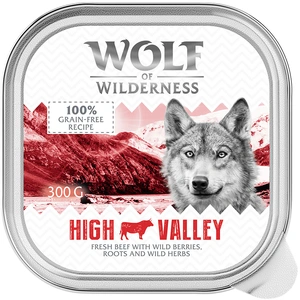 6x300g Adult High Valley boeuf Wolf of Wilderness - Pâtée pour chien pas cher