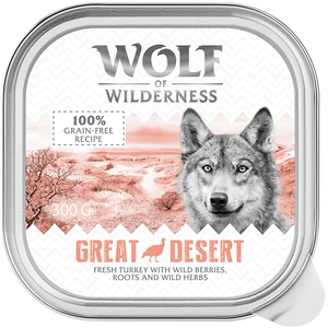 6x300g Adult Great Desert dinde Wolf of Wilderness - Pâtée pour chien pas cher