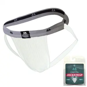 MM Sports The Original Swimmer/Jogger Jockstrap 1 inch White - MAAT XL - Heren Ondergoed - Jockstrap voor Man - Mannen Jock pas cher