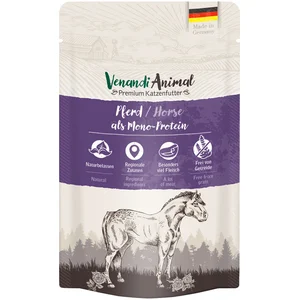 12x125g Venandi Animal monoprotéine cheval nourriture pour chat humide pas cher