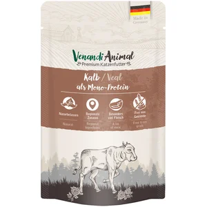 12x125g Venandi Animal monoprotéine veau nourriture pour chat humide pas cher