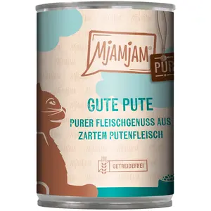 Comparateur de prix : MjAMjAM Pur 6 x 400 g pour chat - pure dinde