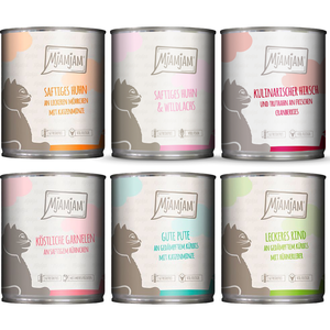 6x800g Mixpack MjAMjAM 6 sortes de nourriture pour chat humide pas cher