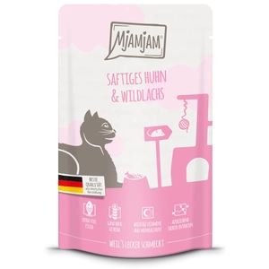 MjAMjAM 12 x 125 g pour chat - poulet, saumon sauvage pas cher