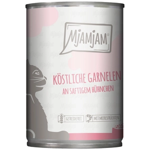 Comparateur de prix : 6x400g MjAMjAM délicieuses crevettes au poulet juteux Nourriture pour ...