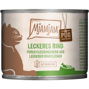 Comparateur de prix : 6x200g de délicieux boeuf pur MjAMjAM nourriture pour chat humide
