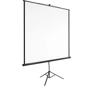 TECTAKE Toile Ecran de Projection pour Vidéo Projecteur avec 1 Trépied Réglable 187 cm x 90 cm x 243 cm - Blanc pas cher