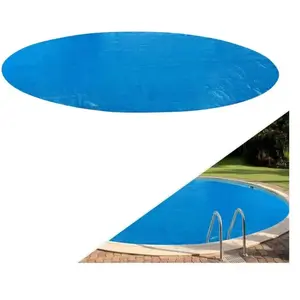 AREBOS Couverture Solaire à Bulles pour Piscine | Ronde | Bleu | 5 m | 400 µ/microns | Polyethylen pas cher